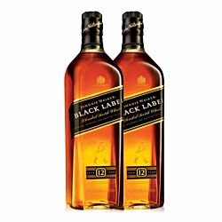 Johnnie Walker Black Label Aged 12 YO Blended Scotch Whisky 2x1L