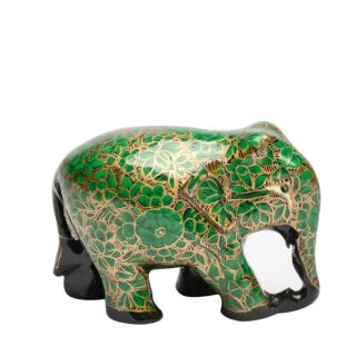 Papier Machie Hand Painted Elephant 2 Inch